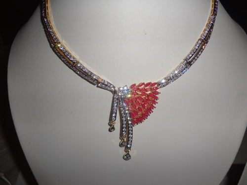 Manufacturers Exporters and Wholesale Suppliers of AD Necklace Jaipur Rajasthan